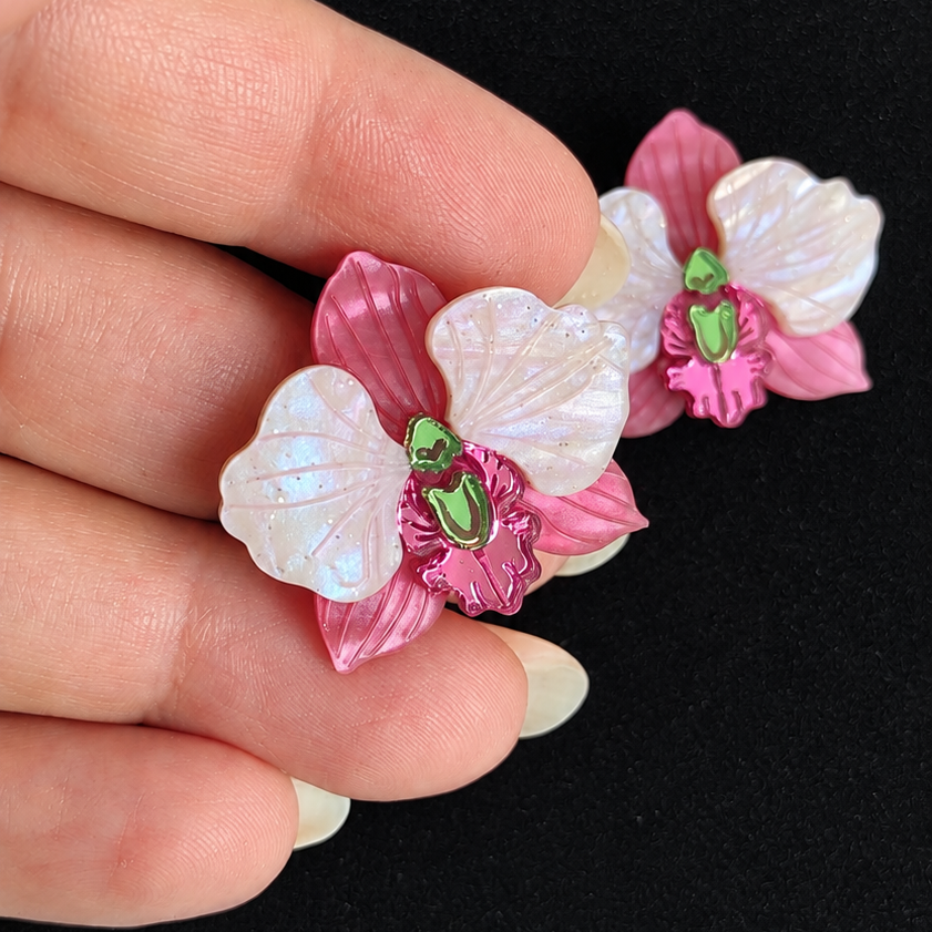 Orquídeas Rosa Pequeñas pegadas