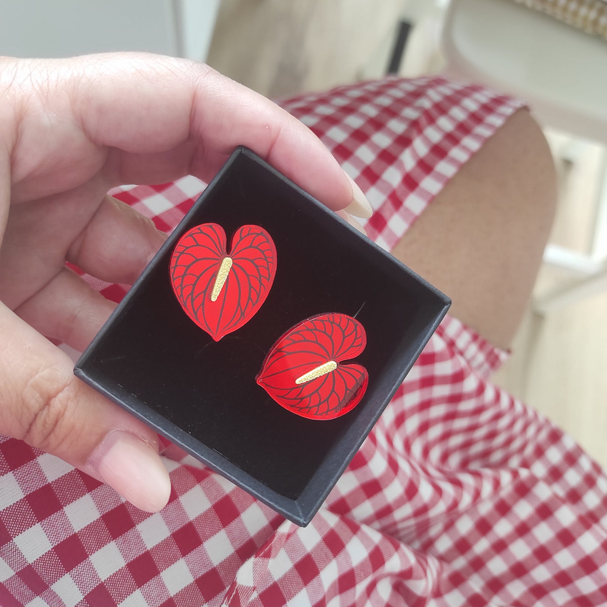 Pendientes Anturio pequeño